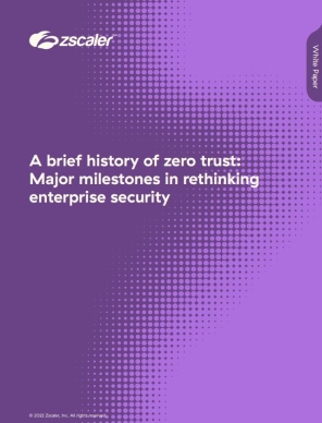 Brief History of Zero Trust