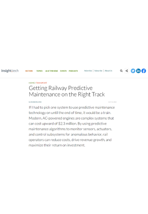 Getting Railway Predictive Maintenance on the Right Track