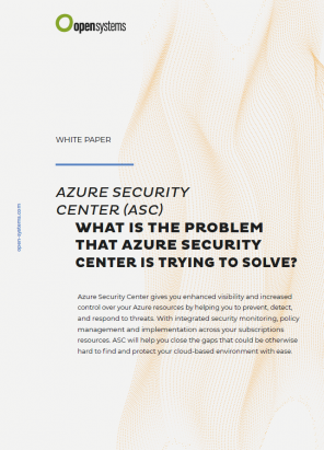 What is the problem that Azure Security Center is trying to solve?
